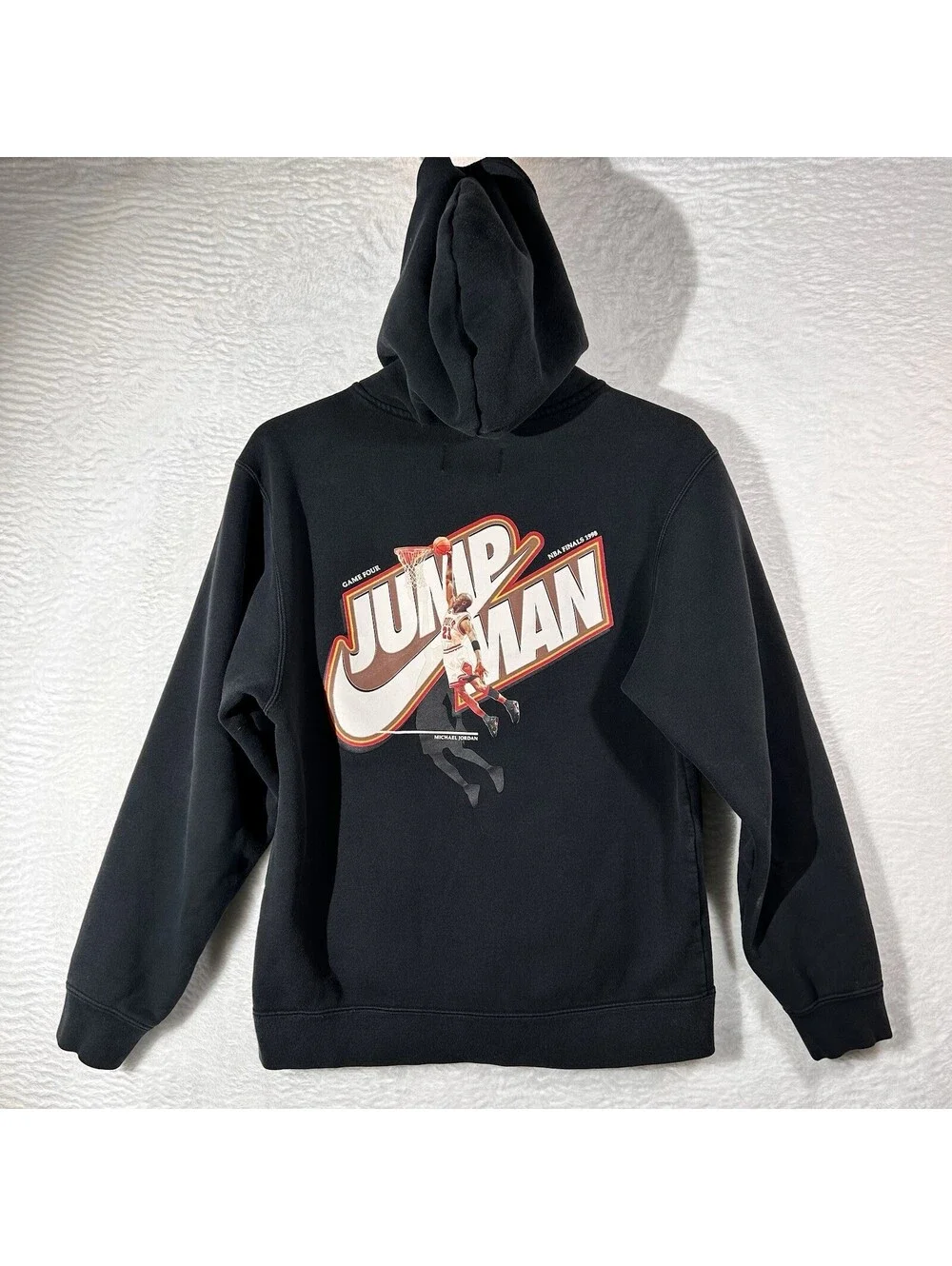 Vintage 1998 Jordan Nike Air Jumpman NBA Finals Full Zip Y2K S Hoodie